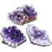 Amethyst Healing Crystal Cluster - Raw Quartz Druzy Geode Specimen for Meditation and Reiki Healing - Home Decor 200-300g - Buy Online on GoSupps.com