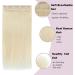 8-24 Inch Clip in Hair Extensions One Piece 100% Remy Human Hair 3/4 Full Head Straight Long (14 inch/45g #60 Platinum Blonde) 14 Inch (40 g)-1pc Platinum Blonde - Buy Online on GoSupps.com