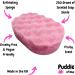 Raspberry Slushie Exfoliating Soap Sponge - 250g - Moisturising Shea Butter - Fruity Scent - Vegan Friendly - Puddle of Wax - Made in The UK - Buy Online on GoSupps.com