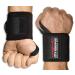 Raigeki Fitness wrist bandages 2 Set Extra strong hold (+ training plans) wrist bandages for strength training - Wrist wraps for women and men black