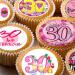 24 edible 30th birthday party female Cupcake Cake Toppers Wafer Rice Paper precut decoration
