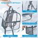 Paxiland Clear Stadium Approved Backpack with Wide Shoulder Straps - Grey - Buy Online on GoSupps.com