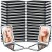 30 Pieces Compact Mirror Pocket Mirror Travel Makeup Mirrors 2 x 1 Magnification Handheld Small Mirror with PU Leather Portable Double Sided Cosmetic Mirror for Men Women  Black  3.35 x 2.36 Inch