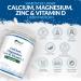 Calcium Magnesium Zinc & Vitamin D3 - 365 Vegetarian Tablets | High-Dose 800mg Calcium Complex | Nu U Nutrition - International Shipping Available - Buy Online on GoSupps.com