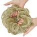 Messy Bun Hair Piece Scrunchies Extension Curly Wavy Updo Hairpieces Synthetic Chignon Ponytail Hair Accessories for Women Girls (Ash Blonde Mix Bleach Blonde) 1 PCS 6# Ash Blonde Mix Bleach Blonde