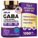 1050mg GABA L-Theanine Ashwagandha - Made in USA - Advanced Sleep Aid & Calm- Magnesium, 5-HTP, Vitamin B6 & B12, GABA (Gamma Aminobutyric Acid) Supplement - Melatonin-Free & Non-Habit Forming 60 Count (Pack of 1)