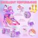 Hozzen Kids Roller Skates for Girls - Adjustable LED Light Up Unicorn Pink Skates (9C-6Y) with Storage Bag - Beginner Toddler Skates M (7.9-8.8IN) - Buy Online on GoSupps.com