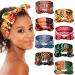 Waydress 8 Pieces African Headband Boho Bow Headbands Stretchy Rabbit Ear Headwrap Turban Hair Bands Bows Hair Accessories Tie Headband for Women and Girls