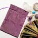 Sac de tarot avec cordon de serrage - Porte-cartes de tarot portable - Motif toile - Sac main en velours avec cordon de serrage pour bijoux boucles d'oreilles ponts d'oracles - Buy Online on GoSupps.com
