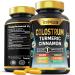 Tenmido Colostrum Supplement - 8in1 Formula - Combine with Turmeric Ceylon Cinnamon Quercetin Royal Jelly Dandelion L- Glutamine and Black Pepper - Digestive Health Support - 120 Capsules