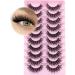 Generic Curly false eyelashes DD curved thick European and American eyelashes ten pairs installed chemical fiber natural charm eyelashes lash lashes eyelashes Light black