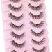 Focipeysa Natural Cat Eye D Curl False Eyelashes - Wispy Faux Mink Lashes with Clear Band for a Stunning Eyelash Extension Look - Buy Online on GoSupps.com