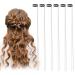 6 Pcs Rhinestone Hair Chains Jewelry Hair Extension Links Tassel Hair Clip in Hair Braiding Clips Long Crystal Hair Clips Barrettes for Women