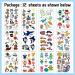 Partywind 145 Styles - Luminous Temporary Tattoos for Boys Kids | Glow Fake Tattoo Stickers featuring Dinosaur Space Pirate Cars | Kids Birthday Party Supplies (12 Sheets) - Buy Online on GoSupps.com
