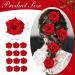 12 Pack Red Rose Floral Hair Clips - Mexican Hair Flowers Hairpin Set for Women | Wedding and Party Supplies - Rose Hair Accessories - Buy Online on GoSupps.com