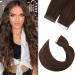 Hair parts real hair tape in extensions real hair glue hair extension 20 pieces 30 grams 45cm 04# medium brown smooth high quality human hair