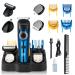BarberBoss Men's 5 in 1 Grooming Kit Precision Trimming for Nose Ear Hair Beard and Body with 39 Length Settings Precision Control Dial USB Rechargeable 100% Waterproof and LED Display