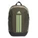 adidas Unisex Power Backpack Bag Shadow Olive / Silver Pebble / Green Spark