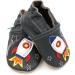 Dotty Fish Soft Leather Baby Shoes | Boys Toddler Shoes with Non-Slip Suede Soles | Space Rocket Design | 0-6 Months to 4-5 Years | 12-18 Months - Buy Online on GoSupps.com