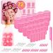 72Pcs Hair Rollers Set, 5 Size, Self Grip Hair Curlers for Blowout Look Long Medium Short Hair and Thick, Fine Hair Volume and Bangs, Jumbo Large Small 30 Roller, 40 Hair Clip, Tail Comb, Storage Bag
