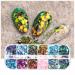 Holographic Nail Art Glitter Flakes - 12 Grids | Hexagon Sequins for Manicure Decoration - Buy Online on GoSupps.com