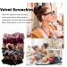 Whaline 6 Big Velvet Hair Scrunchies - Soft Elastic Bands for Women - 6 Dark Colors - Buy Online on GoSupps.com