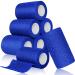 Aurorayer 8 Rolls Self -adhesive bandage 7.5cm x4.5m sport Elastic fixation bandage self -adhering bandage Vet Wrap Pet Fixing bandage for finger horse cat dog (blue)
