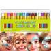 Mimoo 16 Colors Face Paint Set Body Paint Sticks Red and White Face Paint Face Paints for Children Kids Face Paint Pretend Play Face Painting Kit for Halloween World Cup Carnival Party Makeup
