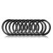 O-Ring made of steel XL 10 Set DIY dog leash/dog neck band non-rusting ideal with Paracord 550 welded color: black matt 10 pieces black 38mm inside