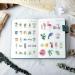 640 Pieces Watercolor Theme Stickers | Scrapbook Stickers for DIY Planners, Calendars, Travel Case, Laptop | Four Seasons, Forest, Flower, Animal, Sea Design (Warm Style) - Buy Online on GoSupps.com