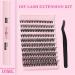 QUEWEL DIY Eyelash Extensions Set - 200 PC Thin Band Lashes with Bond & Seal Waterproof Cluster Applicator | At-Home LASH Extension Kit (QD02-MIX8-18) - Buy Online on GoSupps.com