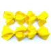 Set of 4 Hair Bow School Clips Girls Bows Ribbons Hair Grips for School (Yellow)
