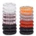 17 Pack Hair Elastics, No Crease Spiral Hair Ties Hair Bands Multi Color Waterproof Phone Cord Hair Scrunchies Hair Coils Accessories for Women Girls Basic