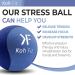 Koh Fit Stress Ball for Adults - Hand Therapy & Stress Relief - Blue - 1 Ball - Buy Online on GoSupps.com