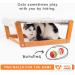HullPetshop Cat Hammock & Dog Bed - Elevated Wood Pet Furniture for Small, Medium & Large Pets | Easy Assembly Indoor Hammock for Cats - Grey/Mink - Buy Online on GoSupps.com