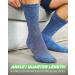LIN Diabetic Socks | Extra Wide Non Binding | 12 Pack Blue & White | Men & Women (Size 10-13) - Buy Online on GoSupps.com