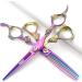 5.5 inch and 6 Inch Purple Hairdressing Scissors Barber Professional Hair Scissors Hand-cutting and Thinning Scissors (6 inch Set) - Buy Online on GoSupps.com