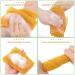 2 Piece African Net Bath Sponge Set - Exfoliating Long Body Scrubber & Back Washcloth (Yellow) - Perfect for Daily Use & Stocking Stuffers - Buy Online on GoSupps.com