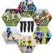 Luwint Kids Compression Leg Sleeves - Non-Slip UV Protection Thigh Calf Support | 2 Pairs Black Small (Age 8-9) - Ultimate Comfort & Performance - Buy Online on GoSupps.com