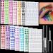 2758 Pcs of Rhinestone Stickers 3/4/5/6/8mm with 14 Colors Self Adhesive Face Gems, Stick on Body Crystal Jewels with Quick Dry Makeup Glue for Face Eye Hair Nails Make up and Craft DIY Decorations 05-14 colors