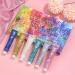 Body Glitter Gel Petansy 6 Colors Mermaid Scale Sequins Glitter Cosmetic Face Hair Nails Makeup Glitter Liquid Eyeshadow for Christmas Festival Party Makeup Decoration