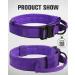 Joytale Tactical Dog Collar - Large Purple Dog Collar with Handle & QR Code Tag for XL Dogs - Buy Online on GoSupps.com
