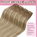 Youngsee Clip In Extensions - Real Hair Ombre 50cm Balayage Medium Brown & Platinum Blonde - 120g 7pcs - Premium Quality Hair Extensions - Buy Online on GoSupps.com