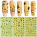 3 Sheets 5D Sunflowers Nail Stickers Summer 5D Embossed Nail Art Decals Self-Adhesive Sunflower Design Nail Art Sticker Manicure Tips DIY Nail Art Nail Decorations for Women Girls