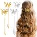 WLLHYF 4Pcs Silver Butterfly Hair Clips with Tassel - Elegant Hair Barrettes for Women, Perfect for Bride Wedding - Head Pieces Hair Accessories - Buy Online on GoSupps.com