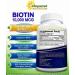 Max Strength 10000mcg Biotin Supplement for Skin, Hair, Nails & Energy - 180 Capsules - Buy Online on GoSupps.com
