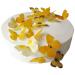 24 X PRE-CUT BEAUTIFUL MEDIUM YELLOW BUTTERFLIES EDIBLE RICE/WAFER PAPER PRE CUT CUPCAKE CAKE DESSERT TOPPERS BIRTHDAY PARTY WEDDING BABY SHOWER DECORATIONS (Medium)