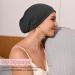 Silk Lined Sleep Cap for Curly Hair - 100% Mulberry Silk Bonnet in Grey | Hat Hut - Buy Online on GoSupps.com