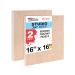 U.S. Art Supply 16 x 16 Birch Wood Paint Pouring Panel Boards Studio 3/4 Deep Cradle (Pack of 2) - Artist Wooden Wall Canvases - Painting Mixed-Media Craft Acrylic Oil Watercolor Encaustic