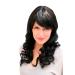 WIG ME UP - 9201L-1B wig curly black long hair with parting